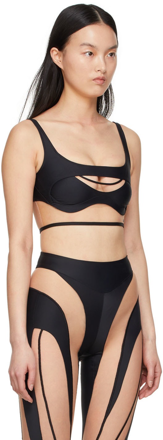 mugler Logo Bralette in Black - Mugler, Mytheresa