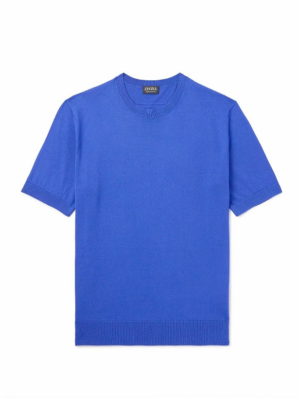 Photo: Zegna - Cotton T-Shirt - Blue