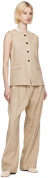 CO Beige Button-Down Vest
