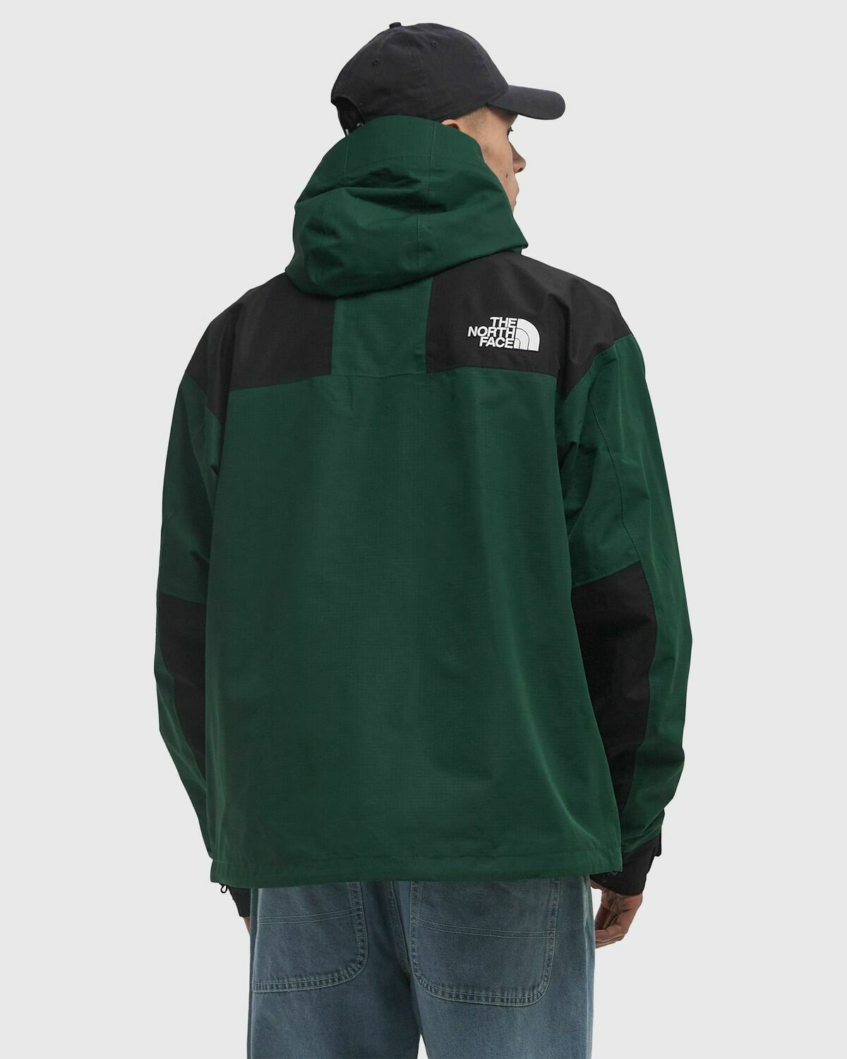 THE NORTH FACE DRYVENT Hooded Windbreaker Men's L size polyester black type Vintage Second Hand