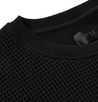 RtA - Mesh and Loopback Cotton-Jersey Sweatshirt - Black