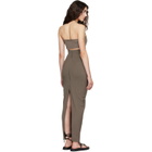 Rick Owens Gray Tower Dirt Pillar Maxi Skirt