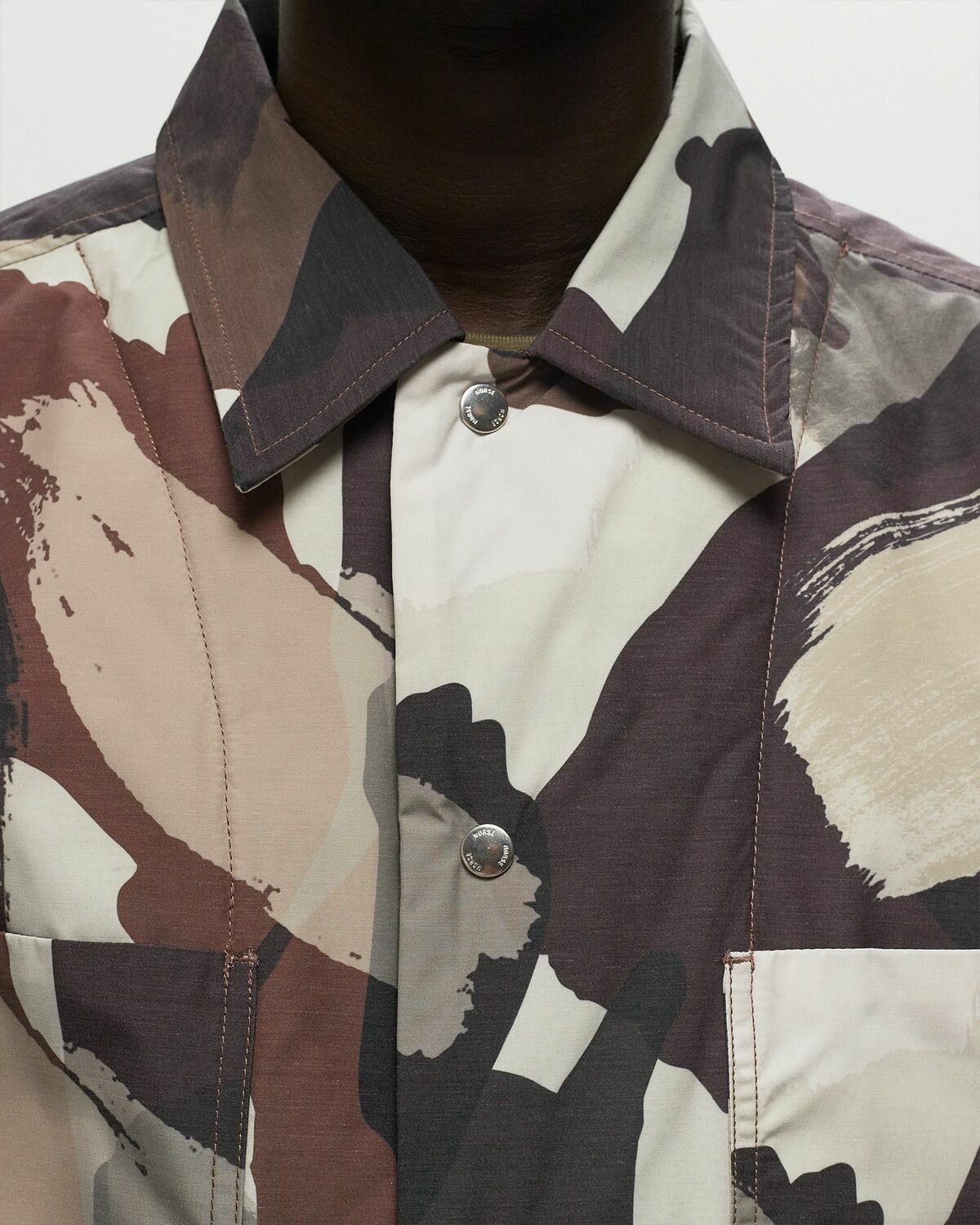 Norse Projects Pelle Camo Nylon Insulated Jacket Black/Brown Overshirts/Windbreaker