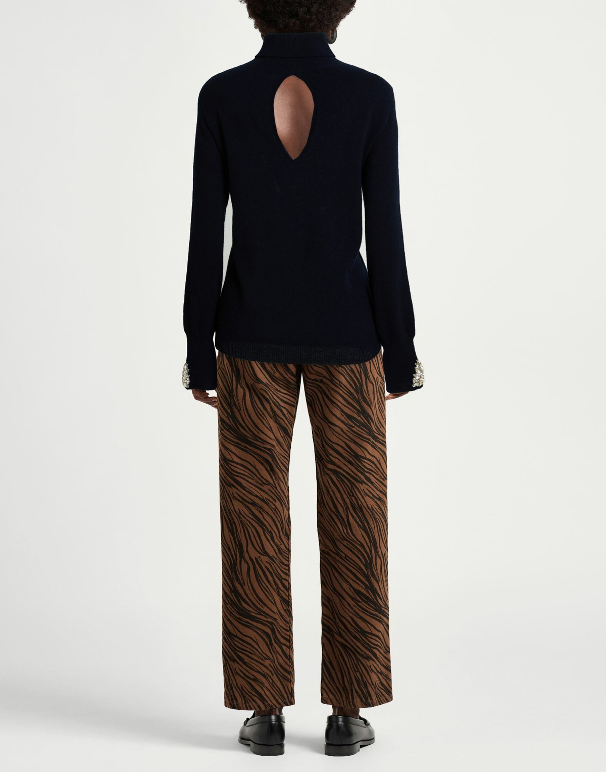 Chiara Boni La Petite Robe Womens Turtleneck in Navy