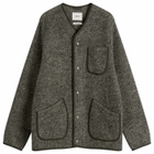 Kestin Men's Neist Cardigan in Moss Herringbone Wool