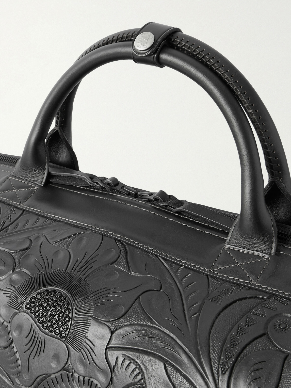 RRL - Engraved Leather Weekend Bag