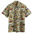 Human Made Men's Duck Short Sleeve Shirt in Olive Drab