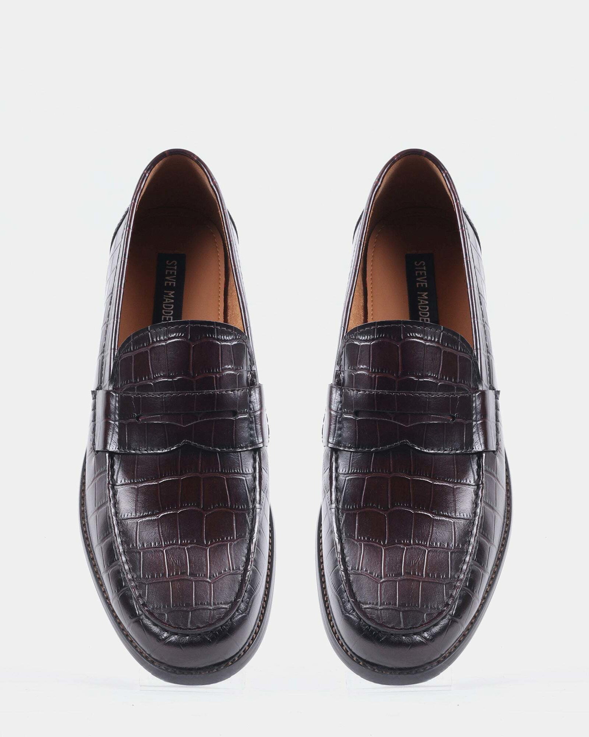 Steve Madden Murrayy Dress Shoes in Brown Croco