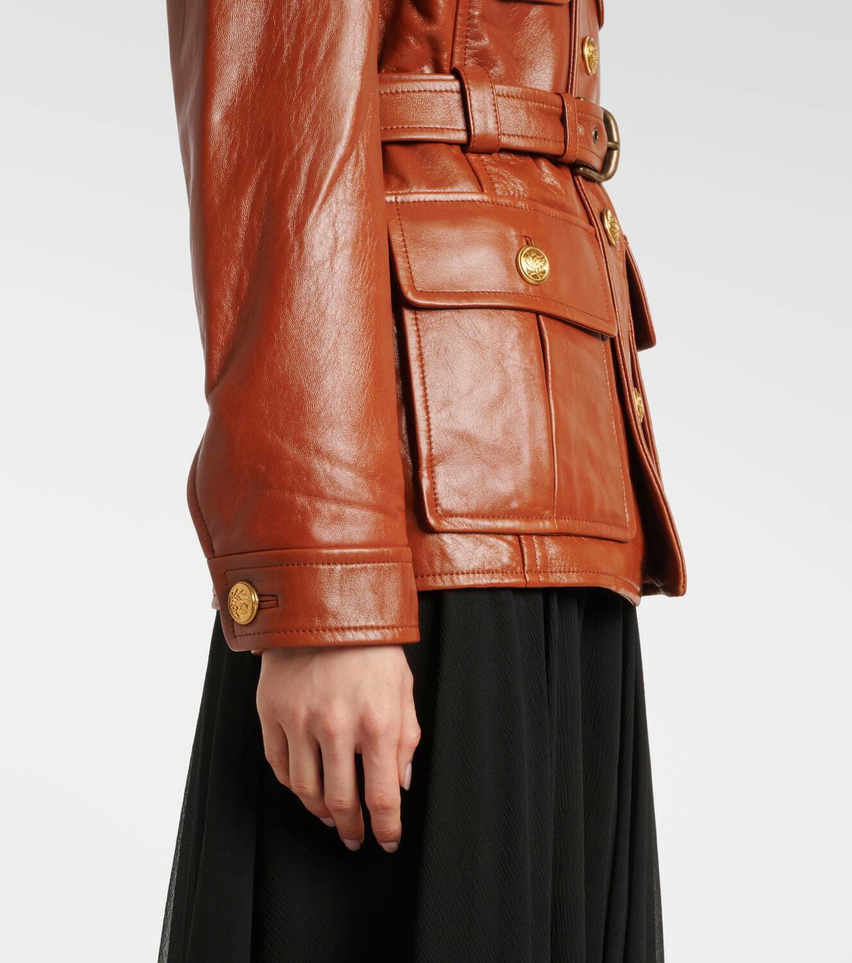 Chloé Belted leather jacket Chloe