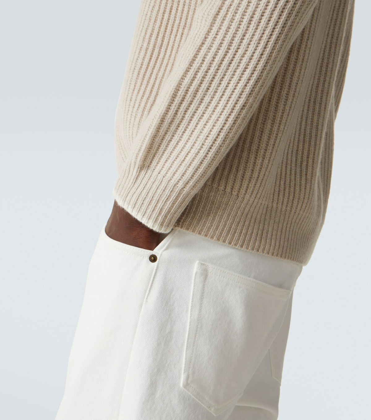 Arch4 Hooded ribbed-knit cashmere zip-up cardigan