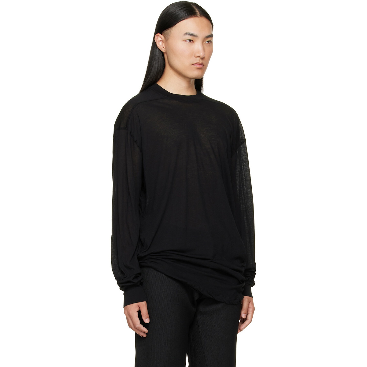Rick Owens Black Tower Rick S Jumbo LS T-shirt