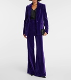 Costarellos Barine cotton velvet wide-leg pants