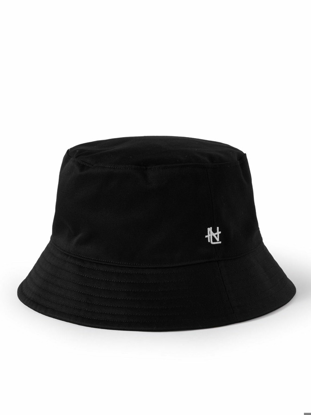 Photo: nanamica - Logo-Embroidered Cotton-Blend Twill Bucket Hat - Black