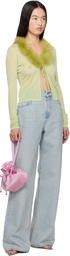 Blumarine Green Knitted Cardigan