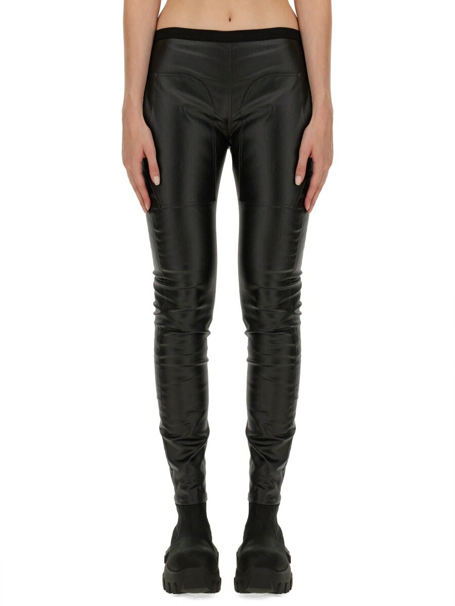 【送料&関税込】Rick Owens Leather Leggings Rick Owens Black Stretch Leather Leggings Size 6/40