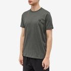 Fred Perry Men's Ringer T-Shirt in Field Green