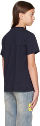 Moncler Enfant Big Kids Navy Printed Logo Cotton T-shirt