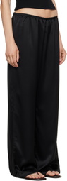 LESET Black Barb Wide Leg Lounge Pants