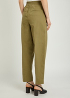 Joseph Paver Tapered-leg Cotton Trousers Green
