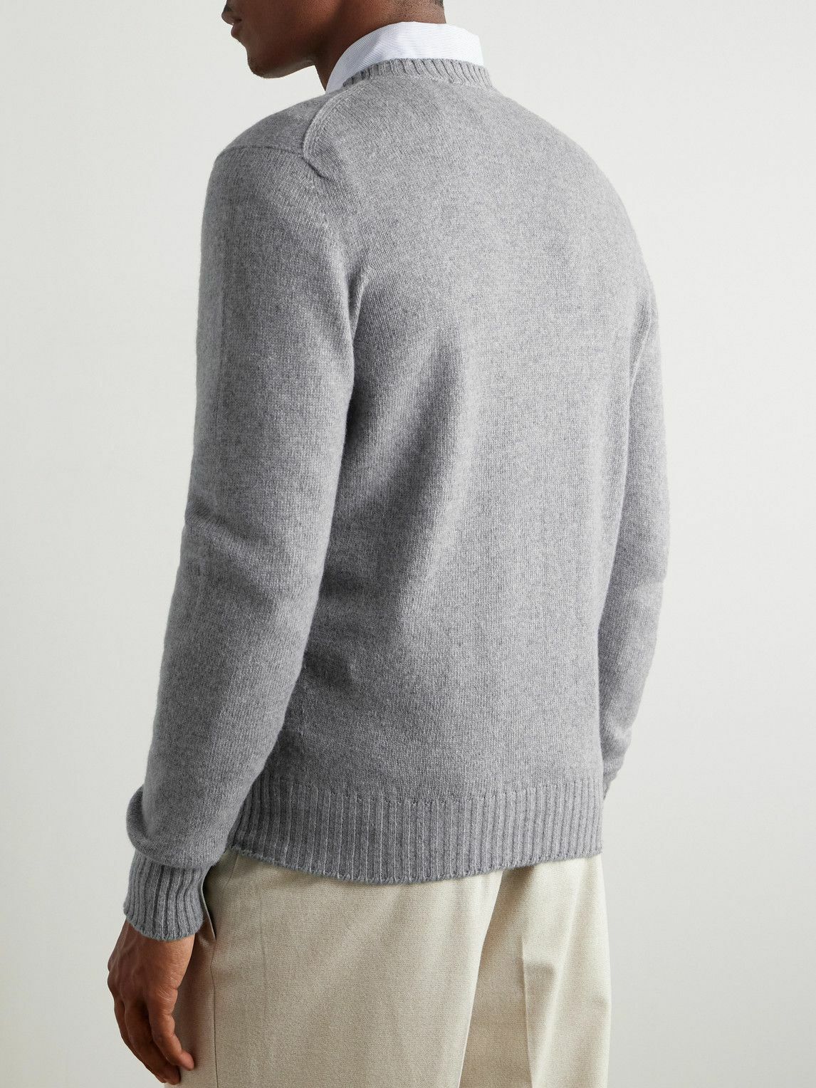 De Petrillo - Merino Wool and Cashmere-Blend Sweater - Gray