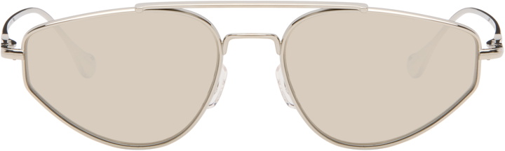 Photo: Jil Sander Silver Oliver Peoples 'Edition 5' Aviator Sunglasses