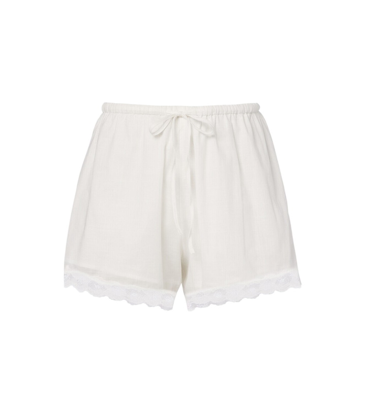 Photo: Posse Marilyn lace-trimmed cotton shorts