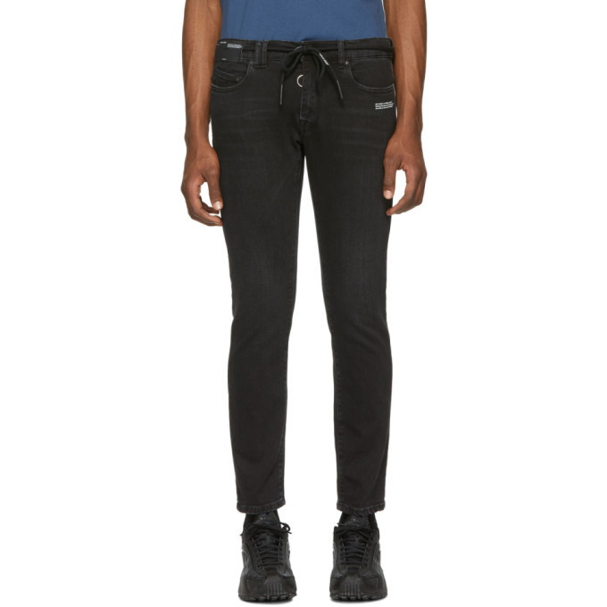 Photo: Off-White Black Skinny Regular Length Jeans