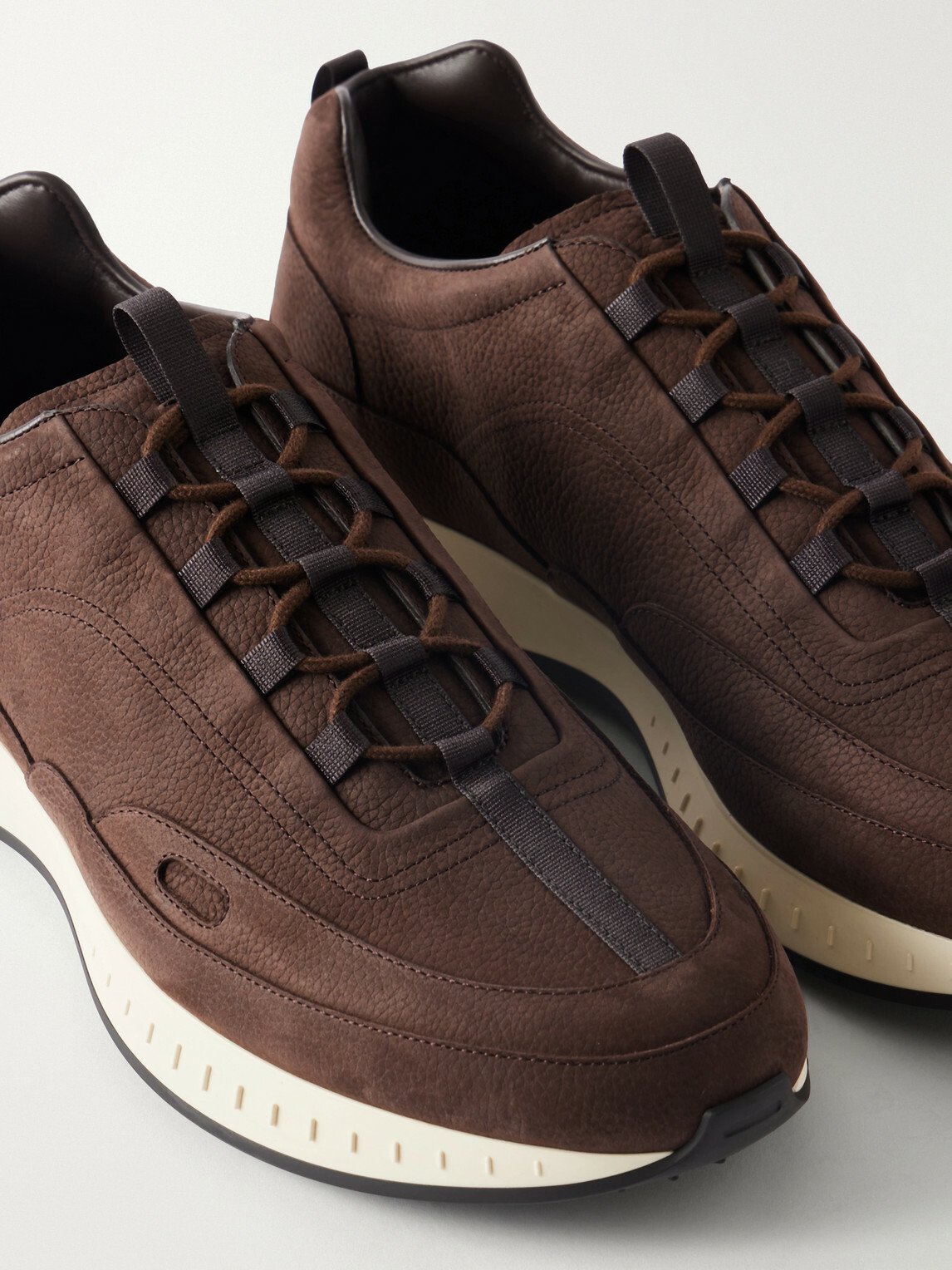 John Lobb - Laced Stream Nubuck Sneakers - Brown