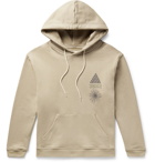 Satta - Dao Enzyme-Washed Printed Organic Loopback Cotton-Jersey Hoodie - Neutrals
