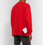 Vetements - Oversized Logo-Print Cotton-Jersey T-Shirt - Red