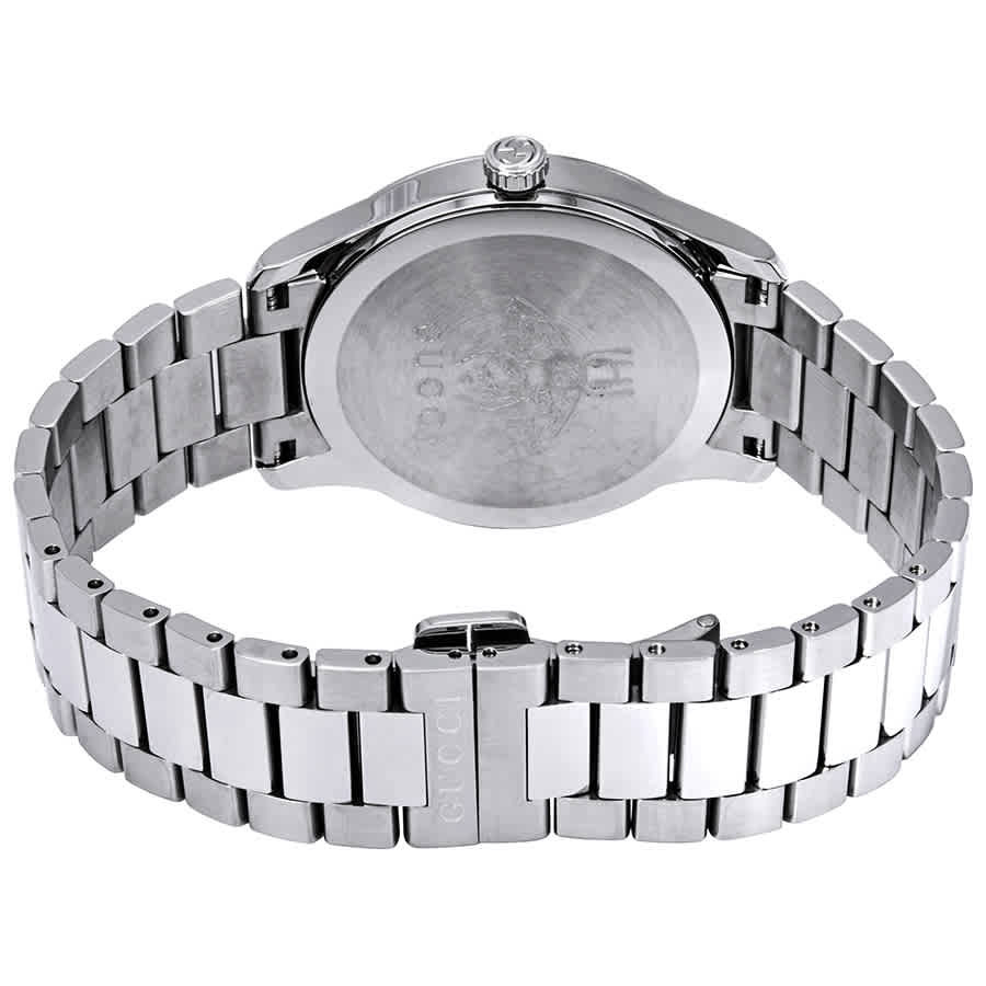 Gucci G-Timeless Silver Dial with Snake Motif Stainless Steel Watch YA1264076