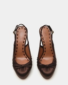 Steve Madden Sofie Heels in Brown Satin