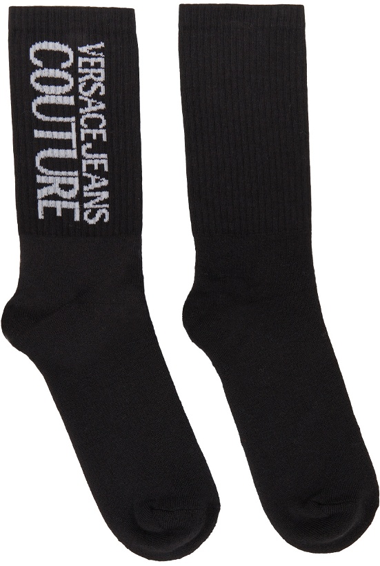Photo: Versace Jeans Couture Black Logo Socks