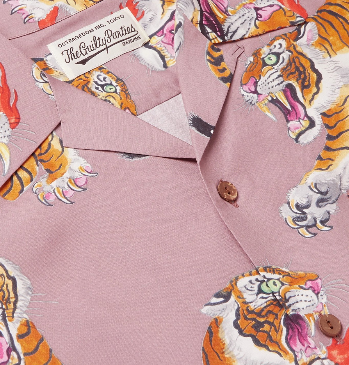 Wacko Maria - Tim Lehi Camp-Collar Printed Woven Shirt - Pink