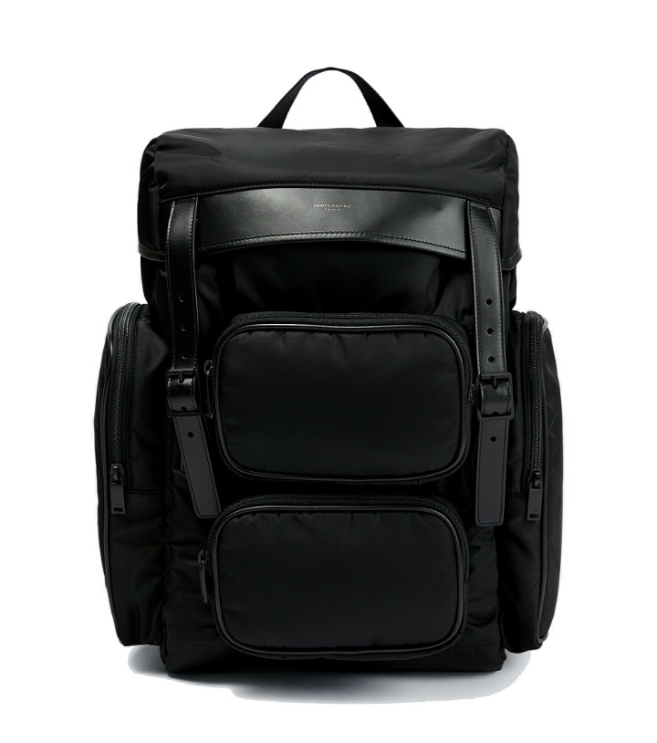 Photo: Saint Laurent - City leather-trimmed backpack