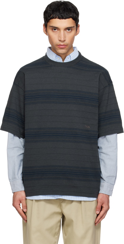 Photo: nanamica Gray Stripe T-shirt