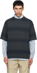 nanamica Gray Stripe T-shirt