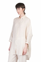 120% Lino Shirt In Beige Linen