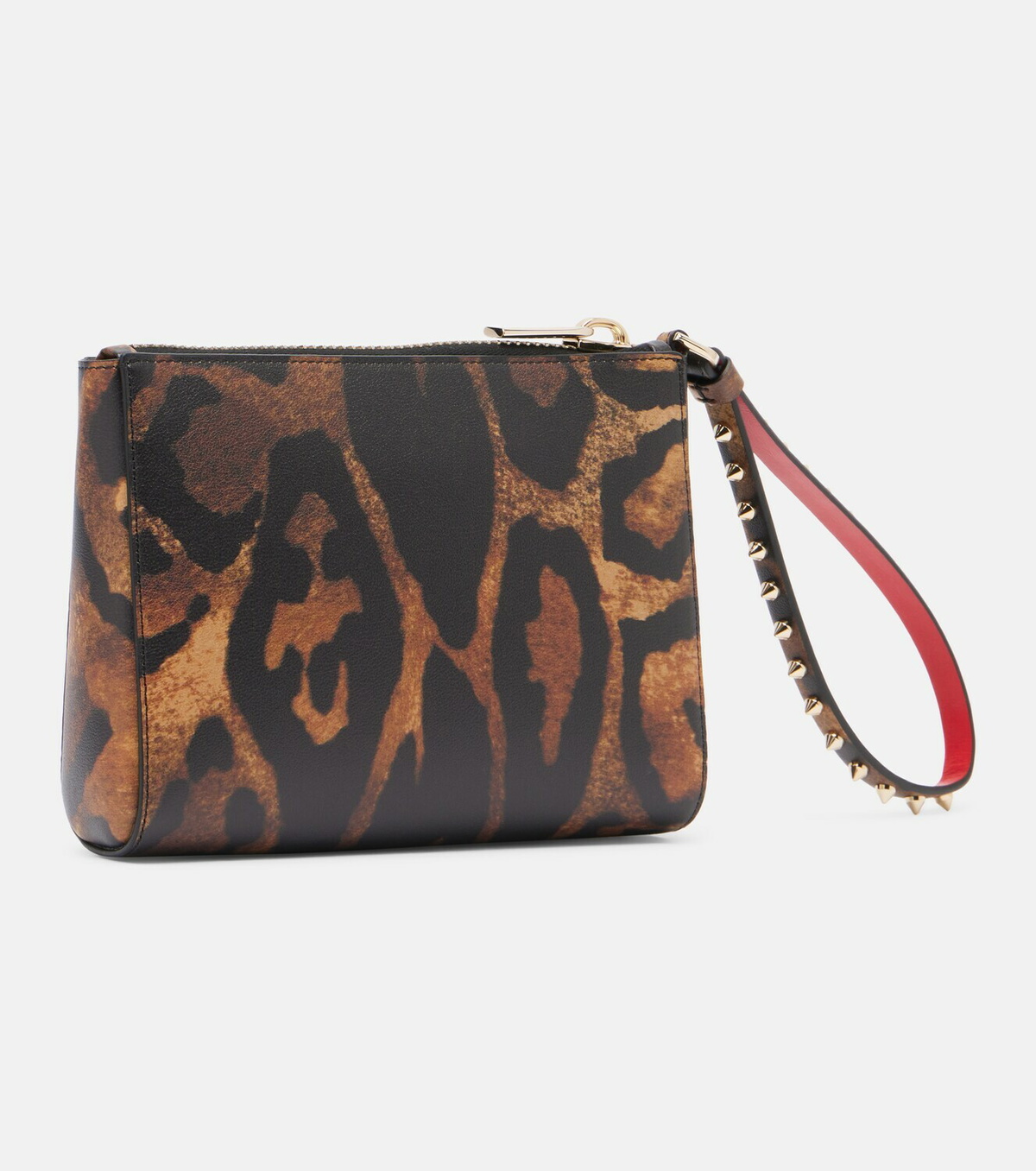 Christian Louboutin Cabata Small leopard-print leather pouch
