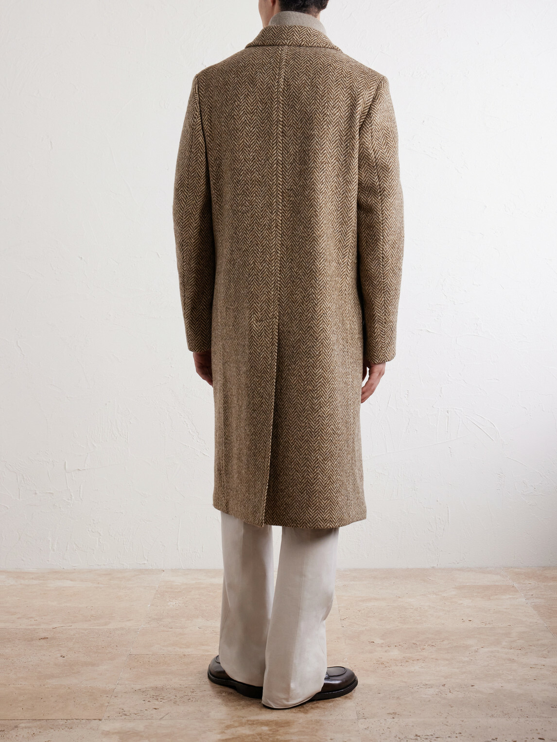 Massimo Alba - Mercury Herringbone Virgin Wool Coat - Neutrals