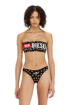 Diesel Cotton bandeau bra with all-over floral print - Bras Womens in Black