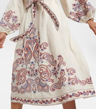 Zimmermann Printed linen midi dress