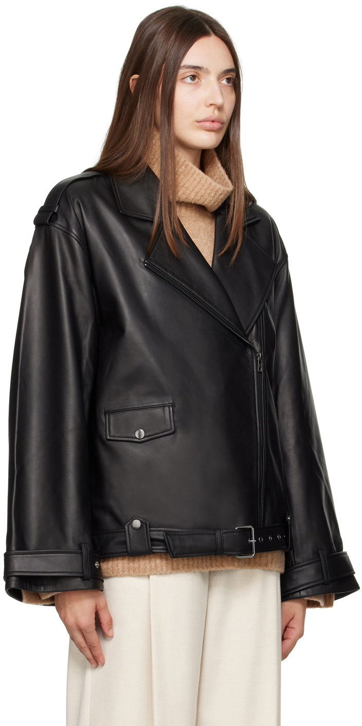 CAMILLA AND MARC Black Saphia Leather Jacket