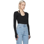 Helmut Lang Black Wrap Long Sleeve T-Shirt