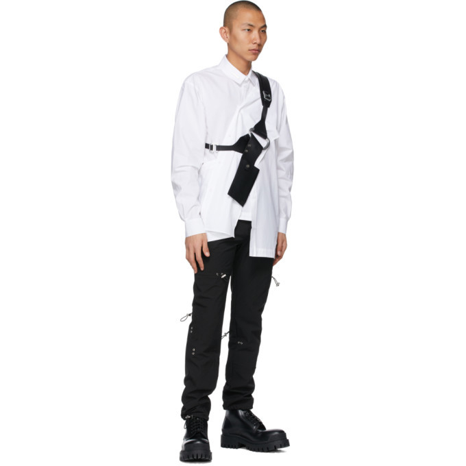 大きな取引 HELIOT EMIL White Asymmetric Deconstructed Shirt Heliot Emil シャツ+ブラウス(長袖+七分)
