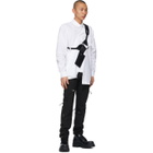 HELIOT EMIL White Asymmetric Deconstructed Shirt