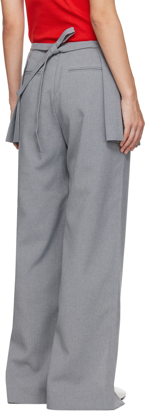 Sandy Liang Gray Lichi Trousers