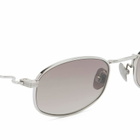 AKILA Icon Sunglasses in Silver/Brown Gradient 