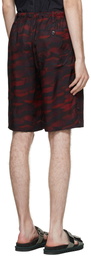 Dries Van Noten Red Len Lye Edition Twill Shorts