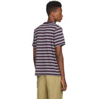 Noah NYC Purple and Grey Striped Bouquet T-Shirt